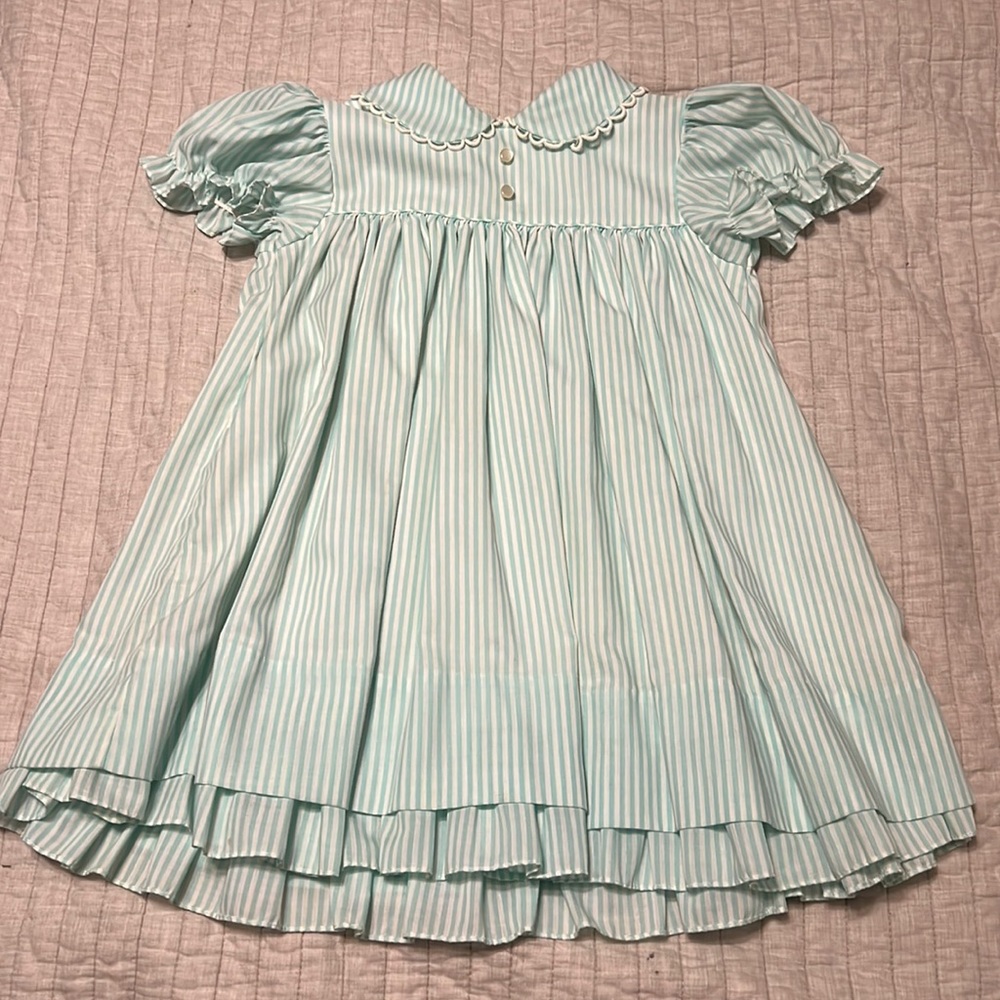 Vintage Jayne Copeland Size 4 Striped Green Dress